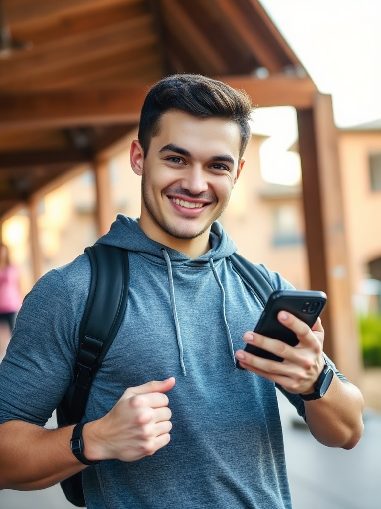 Fitness app UGC portrait