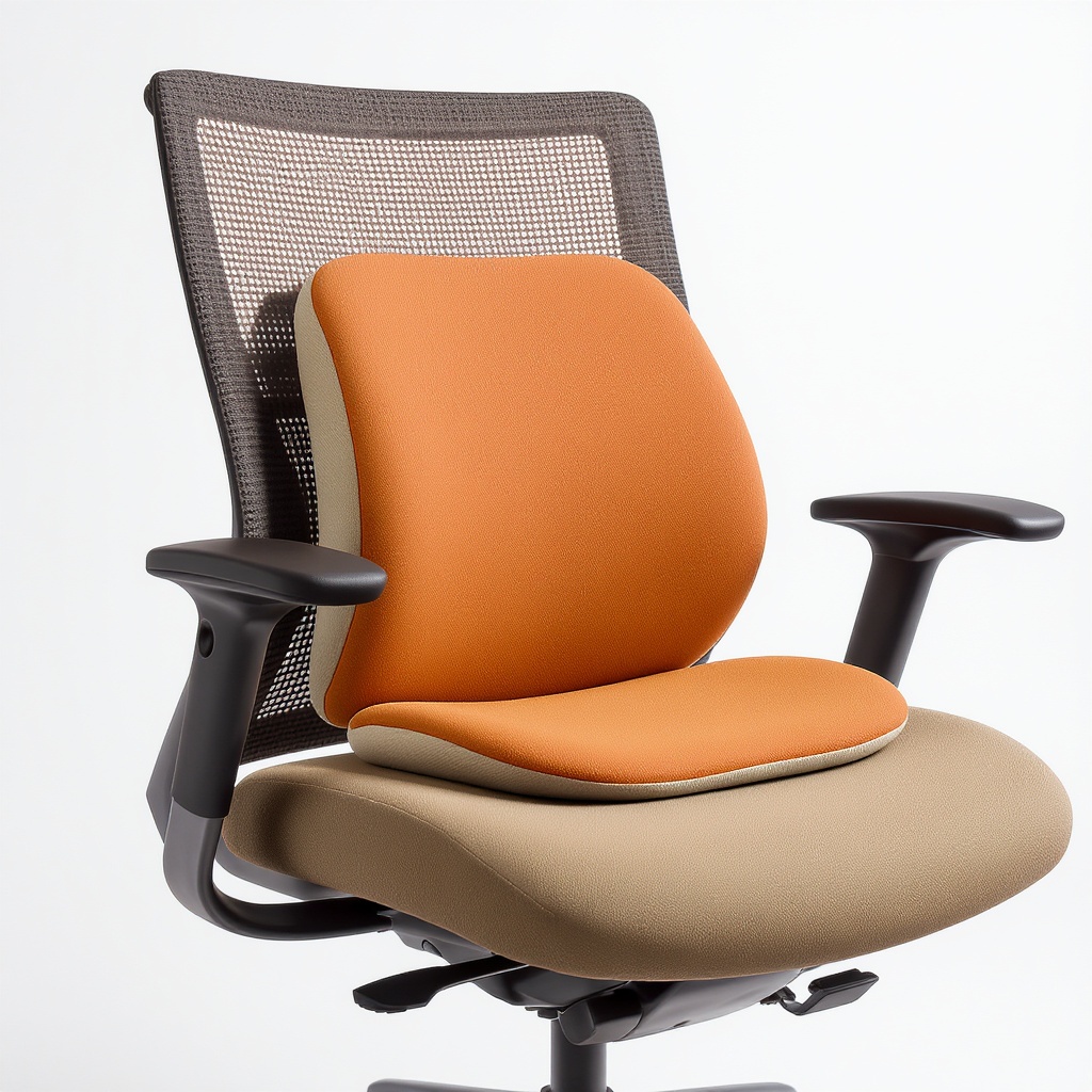 DeskZen Lumbar Support Cushion — ergonomic memory foam back pillow