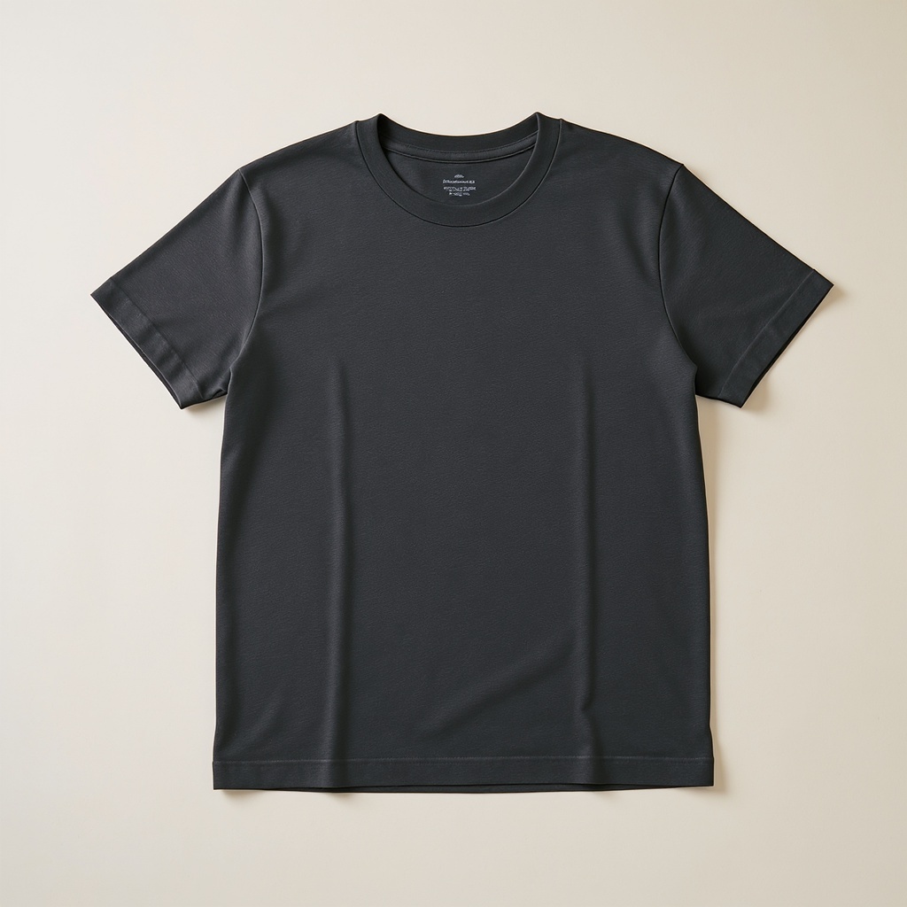 Waldo Crew — Premium 190 GSM Cotton Tee in Charcoal
