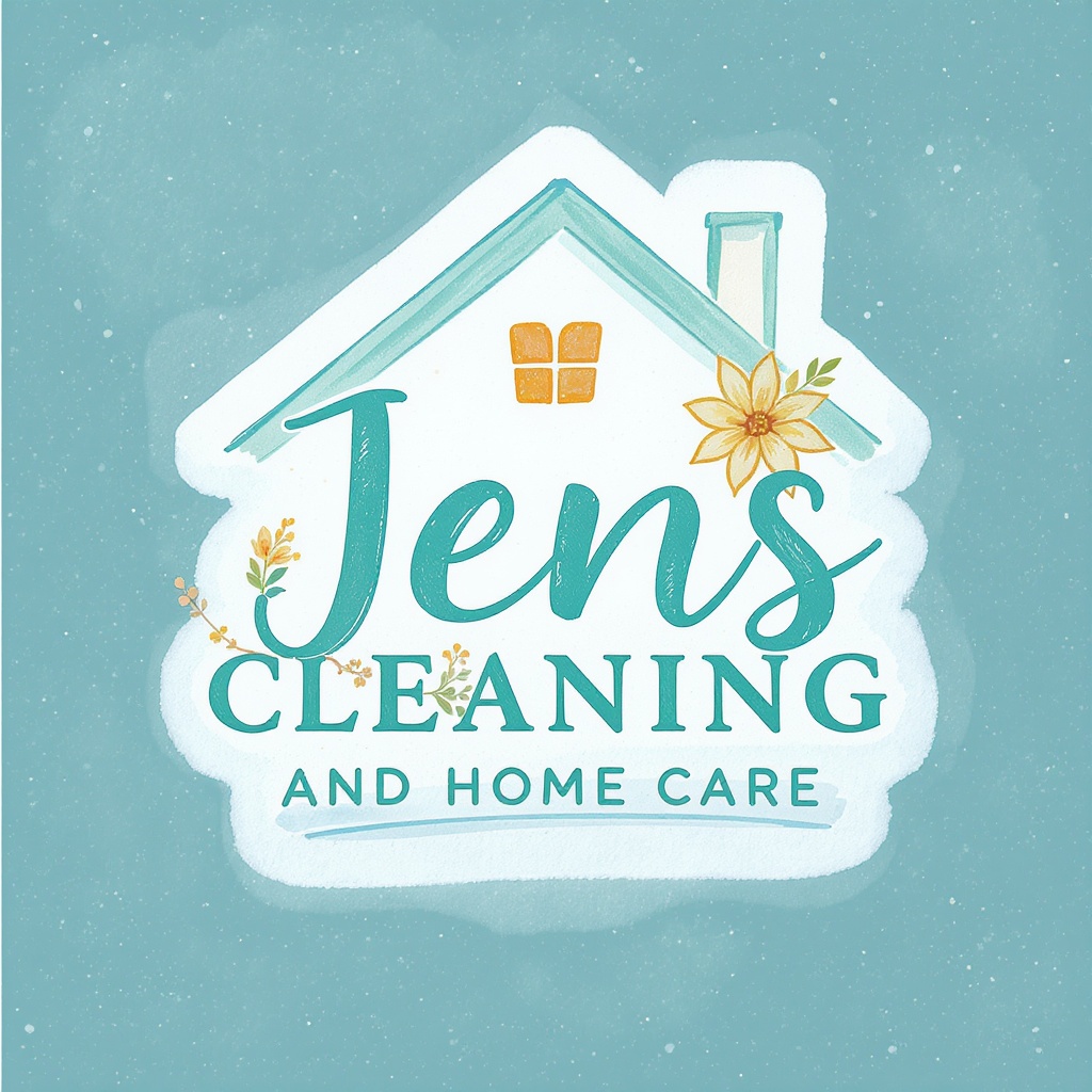 Jens Cleaning and Home Care — soft watercolor logo