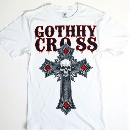Gothic Cross Heavy Metal Tee view 2