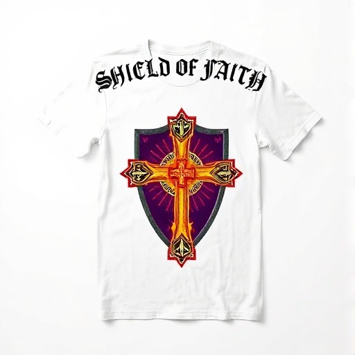 Shield of Faith Flaming Cross Tee view 2