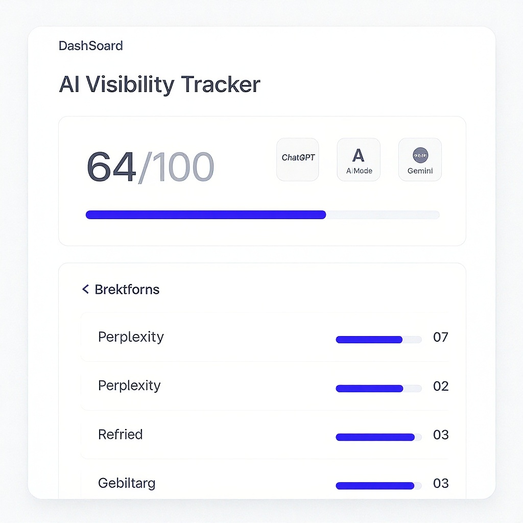 MentionedMe dashboard — AI visibility score