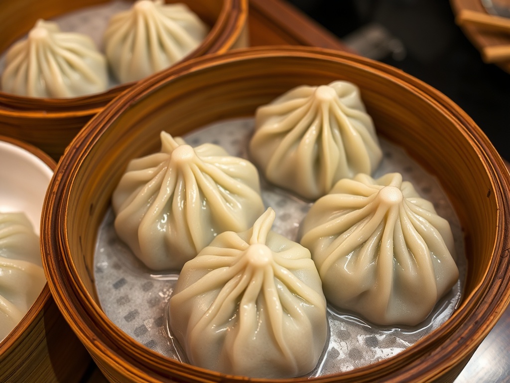 Shanghainese soup dumplings at Joe's Shanghai, Flushing Queens — Dinner