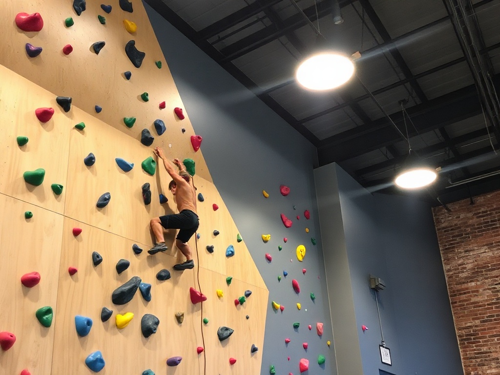 Indoor bouldering wall at Movement Brooklyn, DUMBO Brooklyn — Rock Climbing