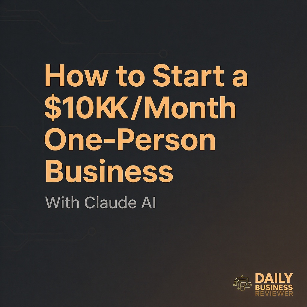 How to start a $10K/month one-person business using Claude AI -- masterclass breakdown