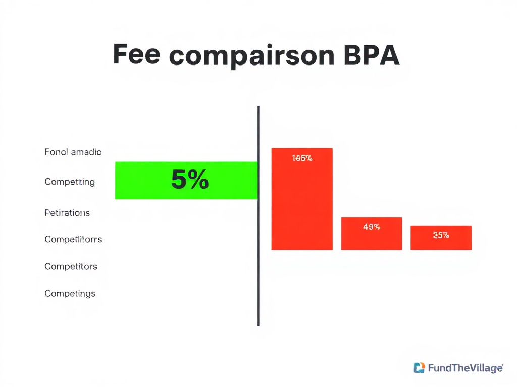 FundTheVillage 5% flat fee vs. competitor fee structures