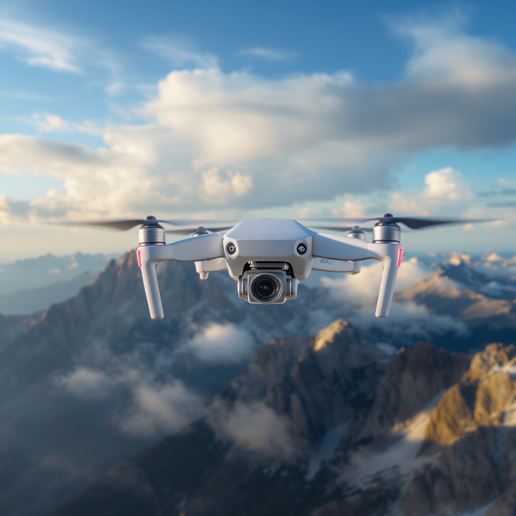 Insta360 Antigravity A1 8K 360 drone flying over dramatic mountain landscape at golden hour