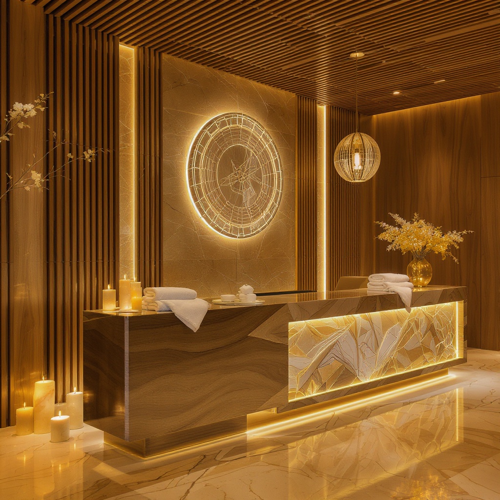 Spa and wellness reception area