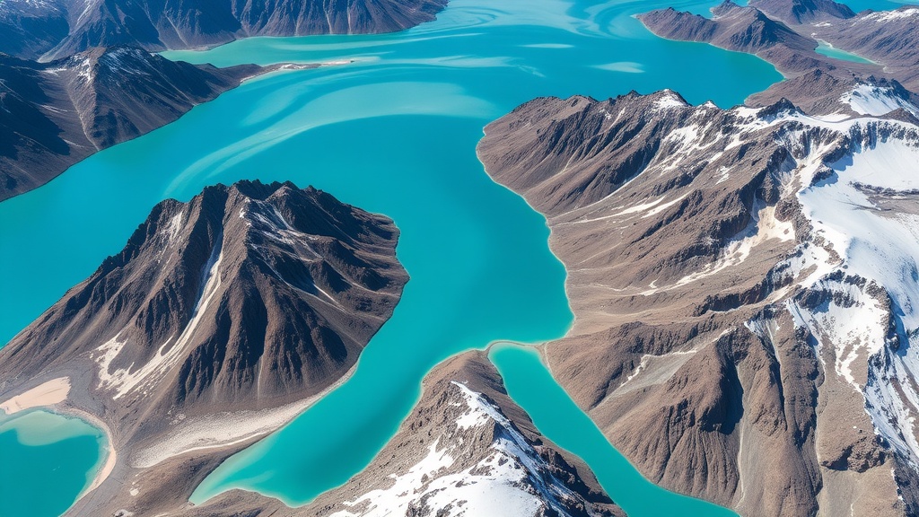 Ala-Kul glacial lake with vivid turquoise water surrounded by rocky mountain peaks