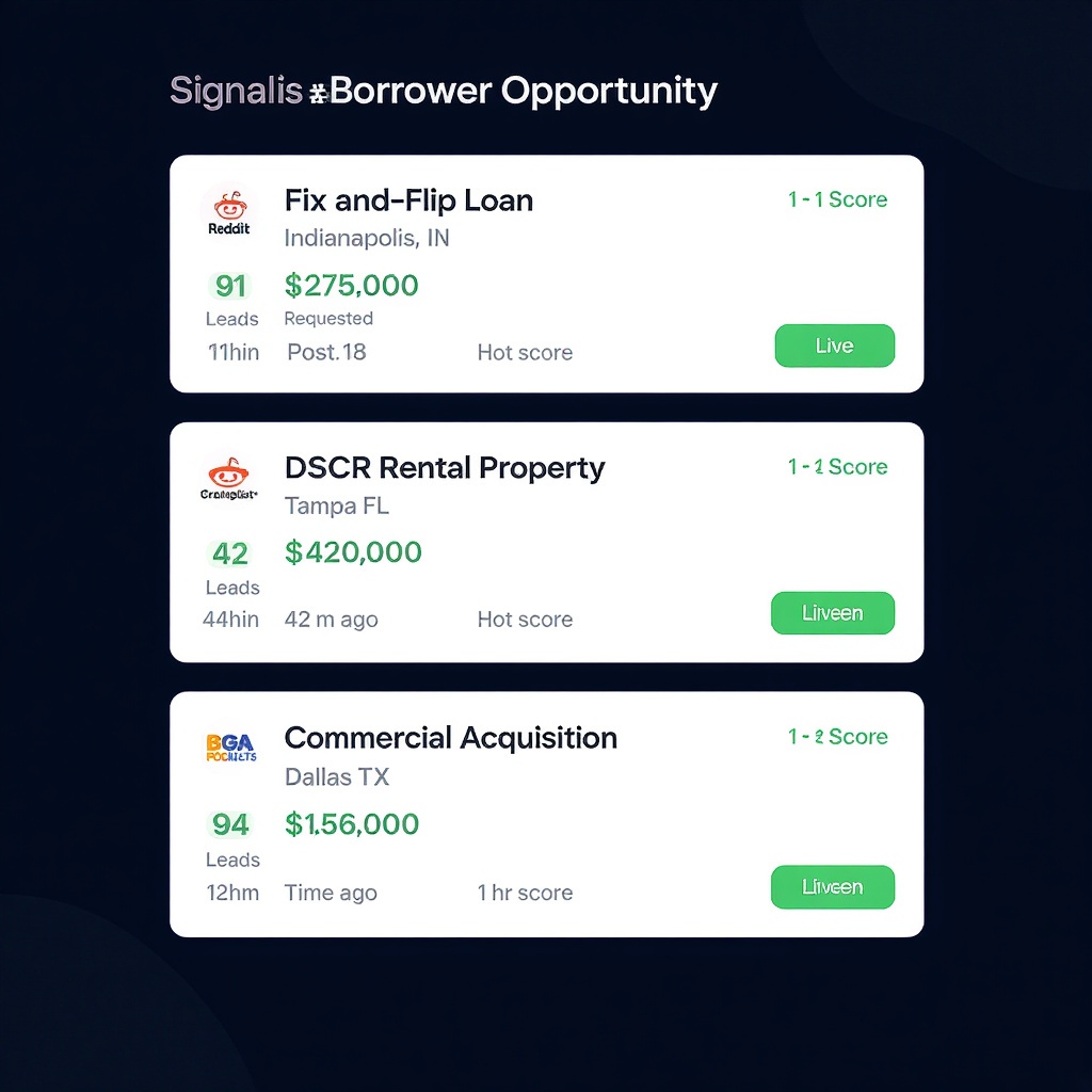 Live opportunity feed