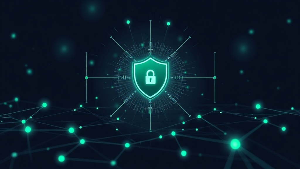Cybersecurity shield concept