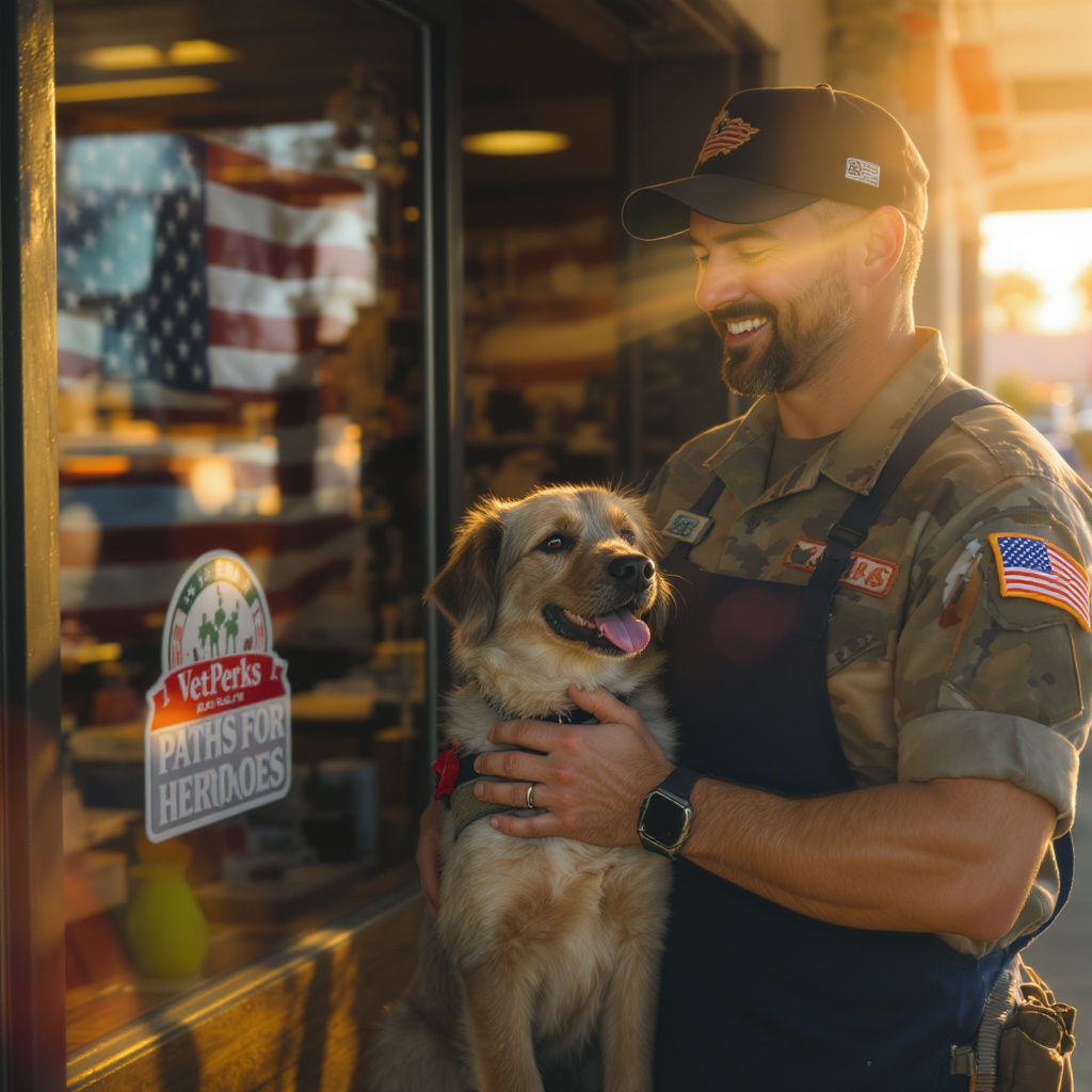 Groomer scene — veteran-friendly pet grooming