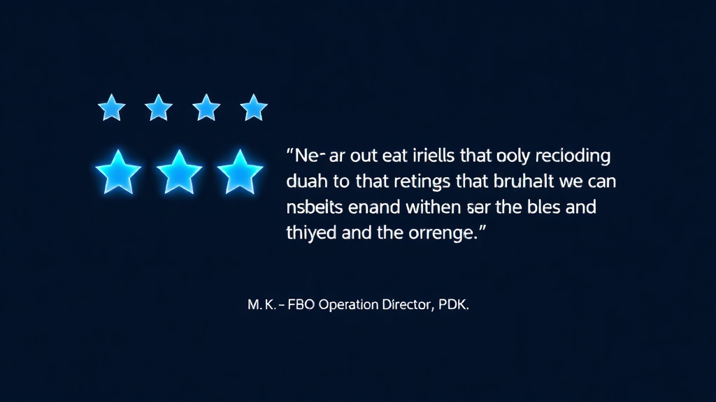 Client testimonial
