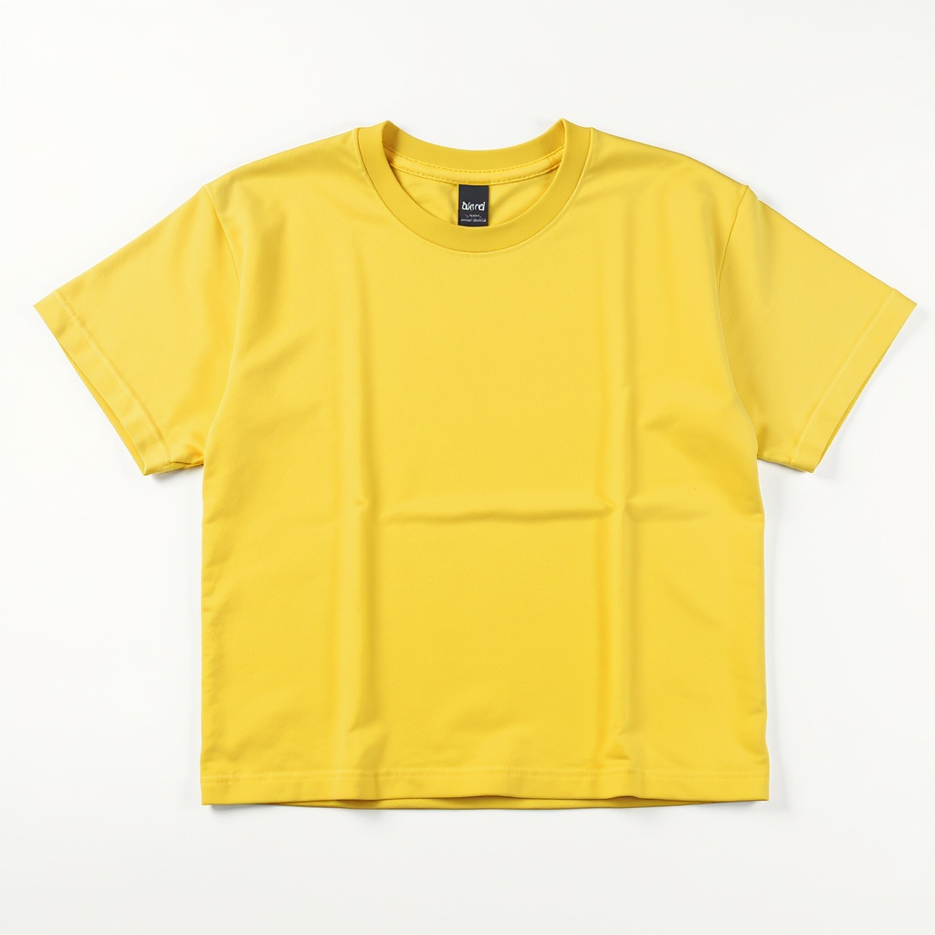 birrd Heavyweight Tee — Electric Yellow, crew neck, real product photo