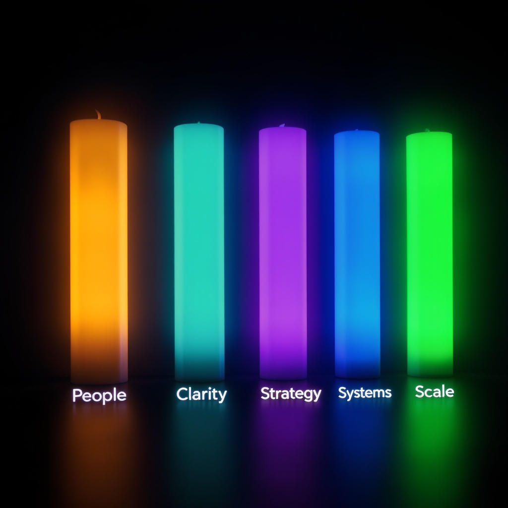 KIF Framework - Five pillars: People, Clarity, Strategy, Systems, Scale