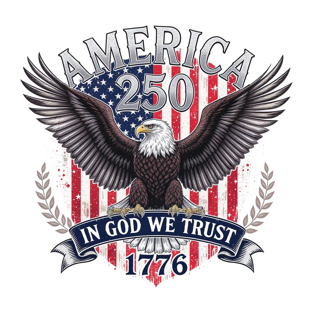 America 250 Eagle T-Shirt — Navy