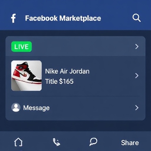 Live Facebook Marketplace listing confirmation