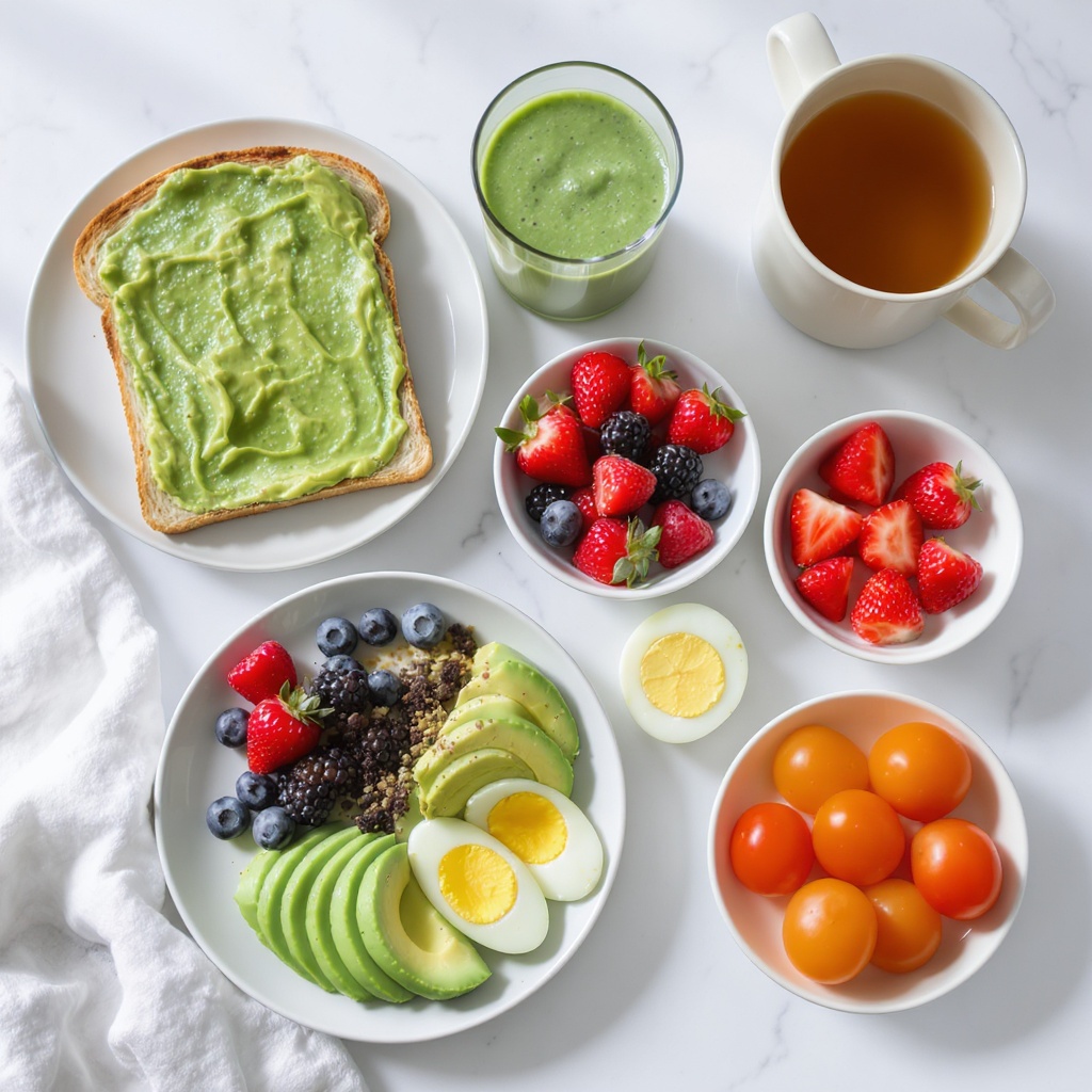 Clean eating meal prep with fresh whole foods
