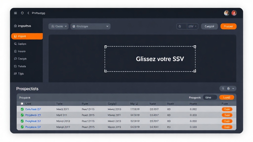 Import prospects dashboard