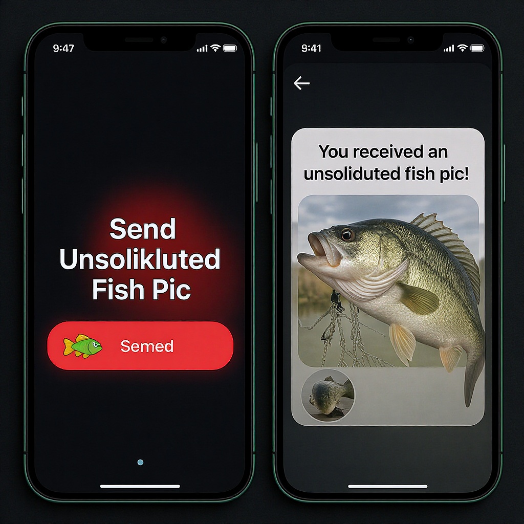 Sending an unsolicited fish pic to a stranger