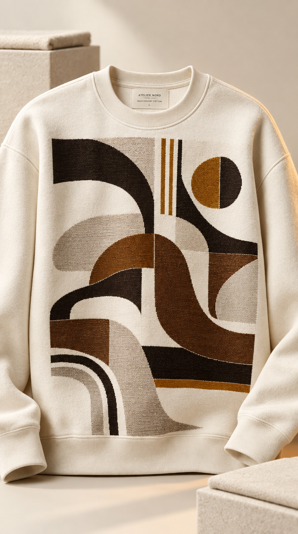 Ivory sweatshirt product image.
